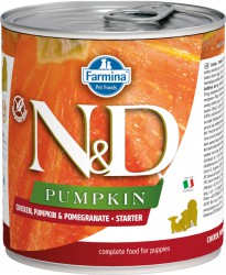 Farmina N&D (Фармина НД) Pumpkin Starter Консервы беззерновые для щенков и беременных собак всех пород с курицей, тыквой и гранатом 285 г