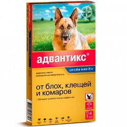 Elanco Advantix (Адвантикс) Капли на холку антипаразитарные для собак весом более 25 кг 1 пипетка