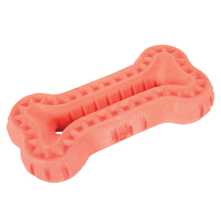Zolux (Золюкс) Игрушка для собак Косточка Мус термопластичная резина коралловая 16 см