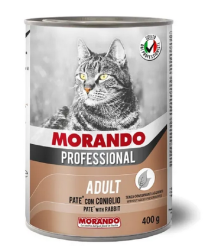 Morando Professional Консервы для взрослых кошек с кроликом в паштете 400 г 3 шт