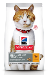 Hill's (Хиллс) Science Plan Sterilised Young Adult Сухой корм для стерилизованных кошек до 7 лет с курицей 3 кг