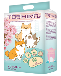 Toshiko пеленки впитывающие одноразовые с ароматом сакуры 30 шт 60*60 см