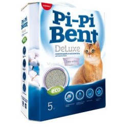Pi-Pi-Bent DeLuxe Clean Cotton Наполнитель для кошачьего туалета комкующийся 5 кг