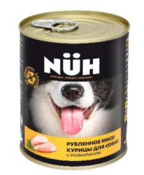 Nuh (Нюх) Консервы для собак средних и крупных пород с курицей и розмарином 340 г