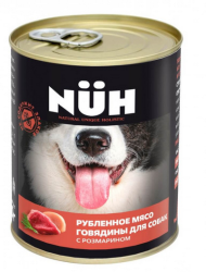 Nuh (Нюх) Консервы для собак средних и крупных пород с говядиной и розмарином 340 г