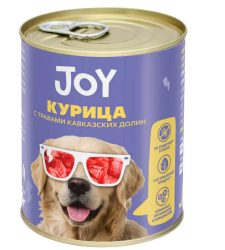 Joy (Джой) Консервы беззерновые для собак с курицей 340 г