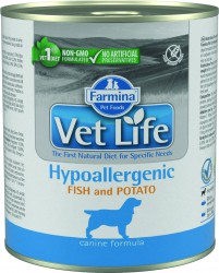 Farmina Vet Life (Фармина Вет Лайф) Hypoallergenic Fish & Potato Консервы лечебные гипоаллергенные для собак с рыбой и картофелем 300 г