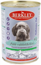 Berkley (Беркли) Консервы д/собак №4 паштет из Кролика с рисом 400г