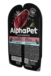 AlphaPet (Альфа Пет) Консервы для кошек с чувствительным пищеварением с уткой и клюквой в соусе 80 г