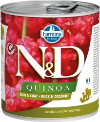 Farmina N&D (Фармина НД) Quinoa Консервы беззерновые для собак всех пород с уткой, киноа и кокосом 285 г