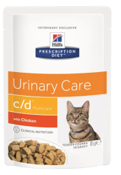 Hills (Хиллс) Prescription Diet c/d Feline Пауч лечебный для кошек при мочекаменной болезни с курицей 12*85 г