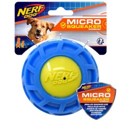 Nerf dog Игрушка для собак Мяч рифленый из резины микро сине-зеленый 10 см