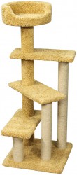 Комплекс для кошек "Винтовая лестница" бежевая 57*57*143см