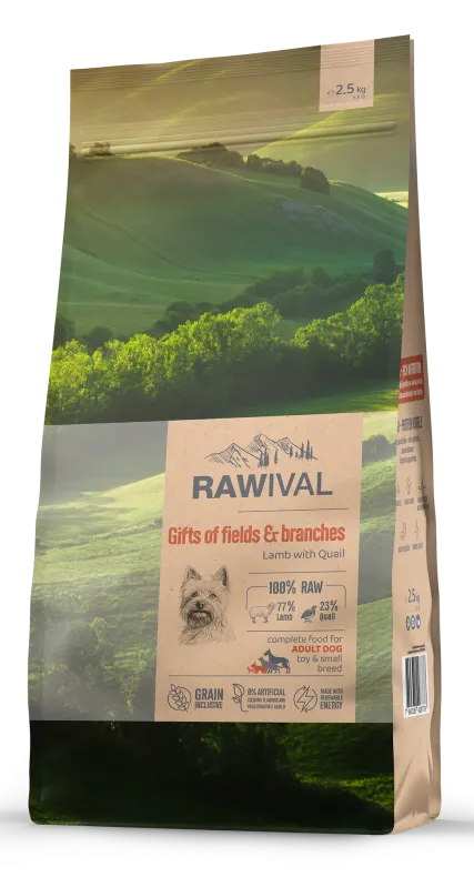Rawival (Ровайвл/Равивал) Gifts Of Fields &amp; Branches Сухой корм для взрослых собак мелких пород с ягненком и перепелом 2,5 кг 