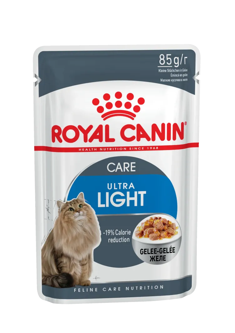Royal Canin (Роял Канин) Ultra Light (Gelee) - Влажный корм для кошек склонных к полноте в Желе (Пауч)