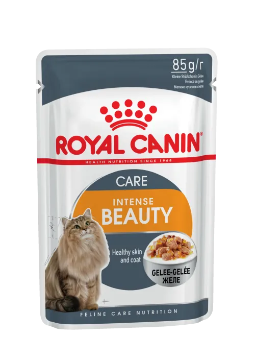 Royal Canin (Роял Канин) Intense Beauty (Gelee) - Влажный корм для поддержания красоты шерсти кошек с Желе (Пауч)