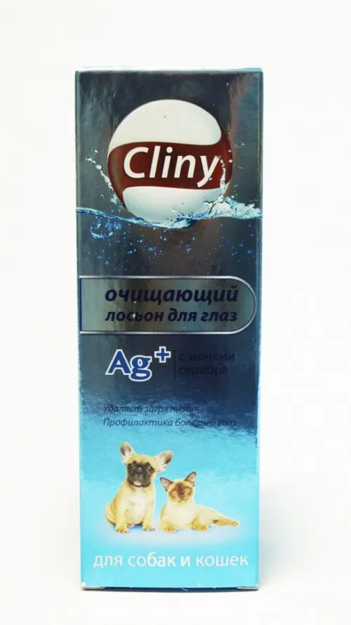 Cliny (Клини) Очищающий лосьон для глаз для кошек и собак 50 мл