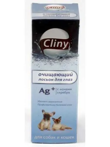 Cliny (Клини) Очищающий лосьон для глаз для кошек и собак 50 мл