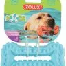 Zolux Игрушка для собак Косточка Мус термопластичная резина голубая 13 см