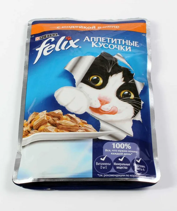 Purina Felix (Пурина Феликс) Аппетитные кусочки Пауч для кошек с индейкой в желе 75 г