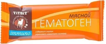 TiTBiT Immuno Лакомство для собак Гематоген мясной для собак 35 г