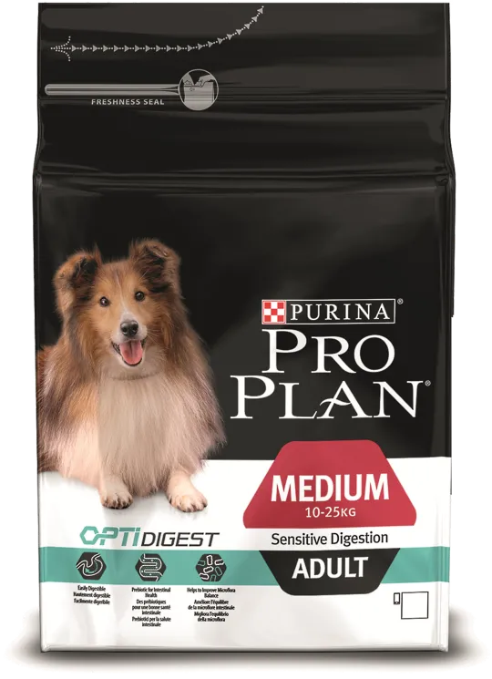 PRO PLAN OPTIDIGEST для взрослых собак средних пород с чувствительным пищеварением с ягненком 14 кг