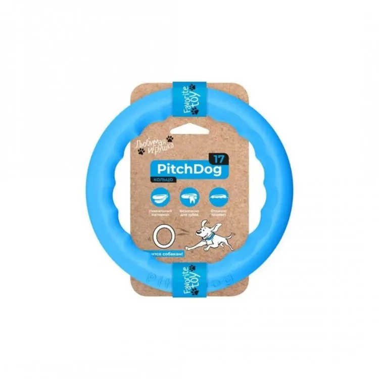 PitchDog Игровое кольцо для апортировки голубое 17 см