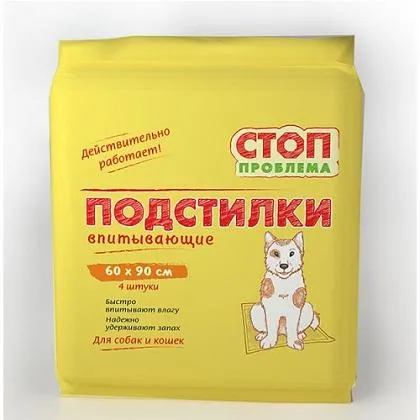 Стоп-проблема подстилки гелевые впитывающие 60*90 4 шт