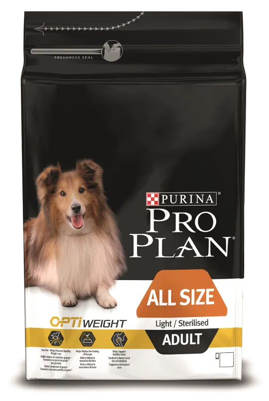PRO PLAN OPTIWEIGHT +2,5кг подарок для склонных к избыточному весу или стерилизованных взрослых собак с курицей 14кг