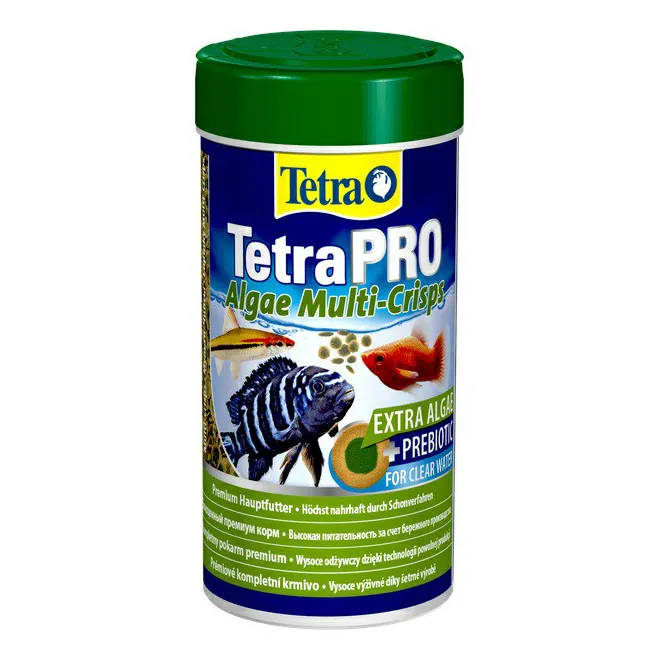 Tetra (Тетра) TetraPRO Algae Crisps Корм премиум растительный для всех видов декоративных рыб (чипсы) 95 г 500 мл