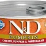 Farmina N&D (Фармина НД) Pumpkin Консервы беззерновые для кошек с курицей, тыквой и гранатом 70 г