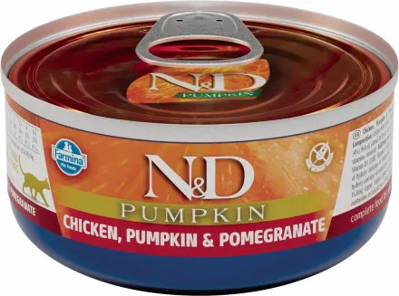 Farmina N&D (Фармина НД) Pumpkin Консервы беззерновые для кошек с курицей, тыквой и гранатом 70 г