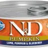 Farmina N&D (Фармина НД) Pumpkin Консервы беззерновые для кошек с ягненком, тыквой и черникой 70 г