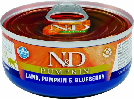 Farmina N&D (Фармина НД) Pumpkin Консервы беззерновые для кошек с ягненком, тыквой и черникой 70 г