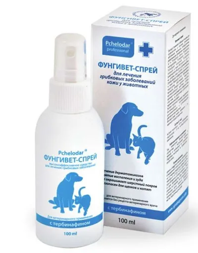 Фунгивет спрей для животных, 100 мл, Пчелодар 
