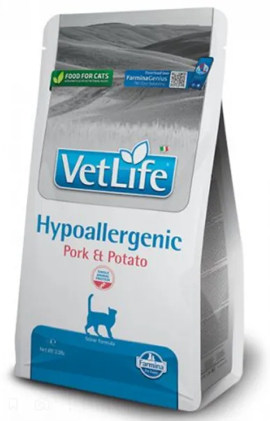 Farmina (Фармина) Vet Life Cat Hypoallergenic Pork &amp; Potato Сухой лечебный гипоаллергенный корм для кошек со свининой и картофелем 400 г
