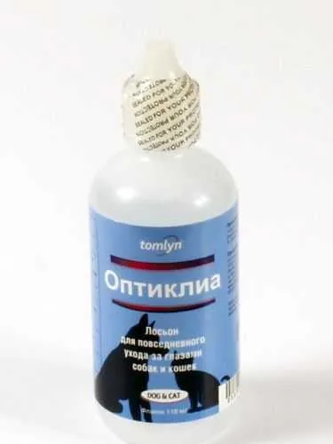 Оптиклиа лосьон для глаз кошек и собак
