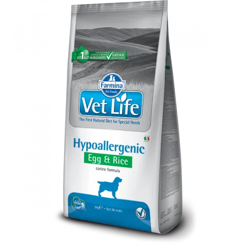 Farmina (Фармина) Vet Life Hypoallergenic Egg &amp; Rice Сухой лечебный гипоаллергенный корм для собак с яйцом и рисом 2 кг