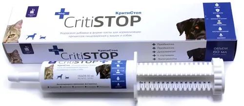 CritiStop (Критистоп) Кормовая добавка для нормализации пищеварения у собак и кошек 60 мл (замена Проколин, Канигест)