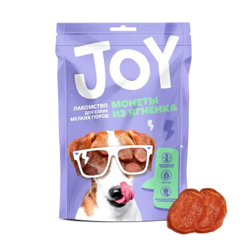 Joy (Джой) Лакомство длясобак мелких пород Монеты из ягненка 60 г