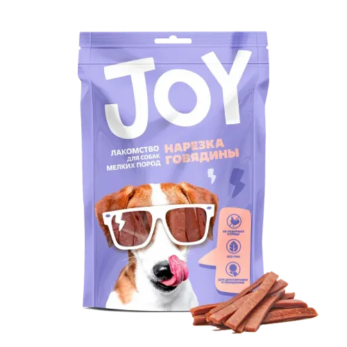 Joy (Джой) Лакомство для собак мелких пород Нарезка говядины 60 г