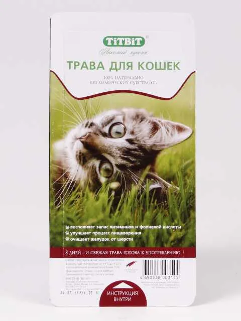 Tit bit (Тит бит) Лакомство для кошек Трава для кошек овёс 40 г
