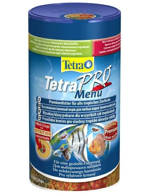 Tetra (Тетра) Multi-Crisps Menu Корм для всех видов декоративных рыб (мульти чипсы) 64 г 250 мл