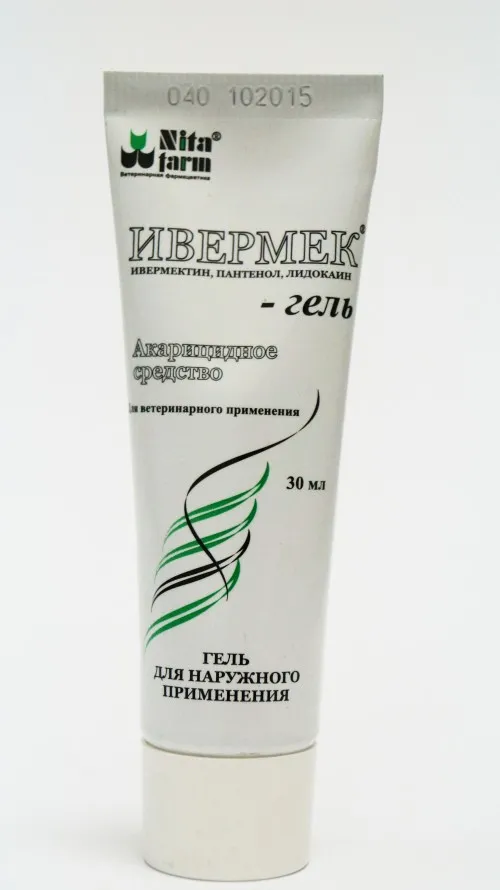 Ивермек гель акарицидное средство для животных, 30 мл Nita-farm 