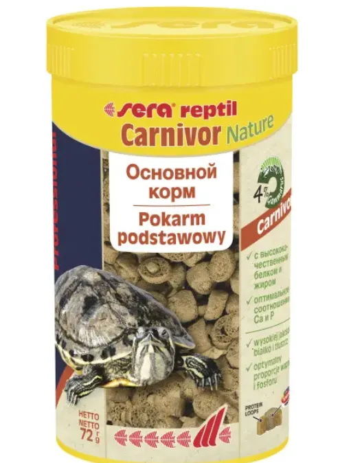 Sera Reptil Professional Carnivor Корм для рептилий 250 мл 72 г (гранулы)