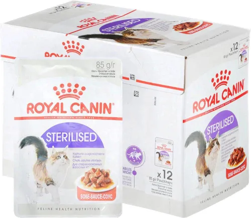 Royal Canin (Роял Канин) Sterilized (Gravy) - Влажный корм для стерилизованных кошек в Соусе (Пауч) 85г*5шт