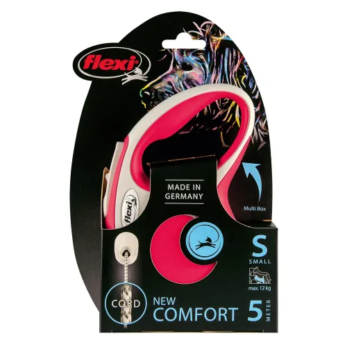 FLEXI New Line Comfort S Рулетка трос 5м/до 12кг серый/красный