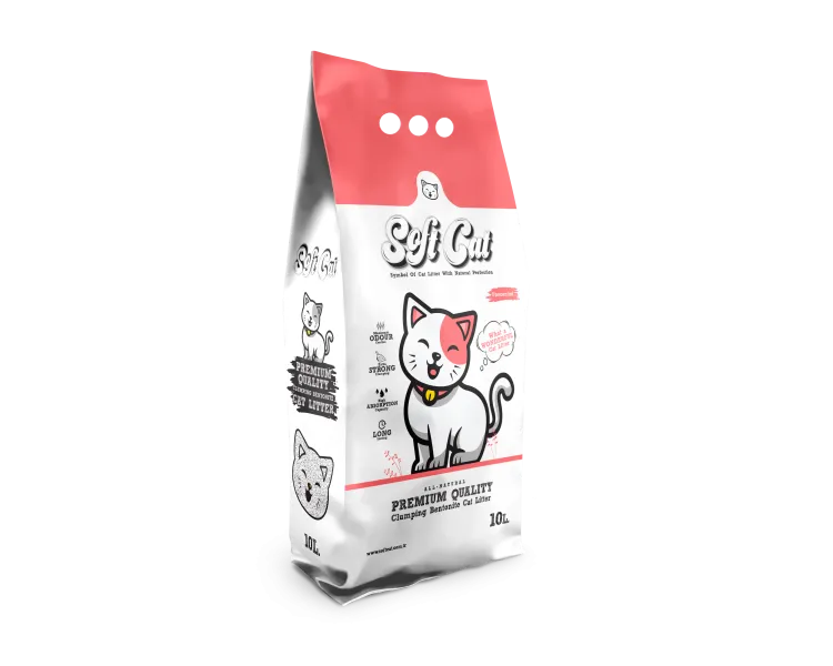Soft Cat Наполнитель для кошачьего туалета комкующийся без запаха 10 л (Турция замена Ever Clean)