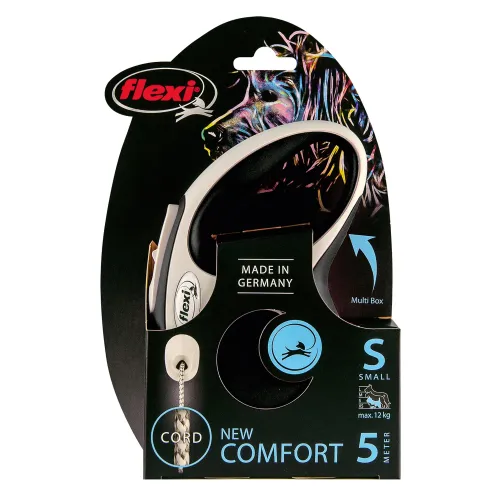 FLEXI New Line Comfort S Рулетка трос 5м/до 12кг серый/черный