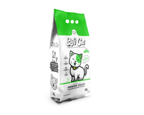 Soft Cat Наполнитель для кошачьего туалета комкующийся с ароматом алоэ 10 л (Турция замена Ever Clean)